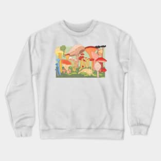 Mushroom Pond Painting Crewneck Sweatshirt